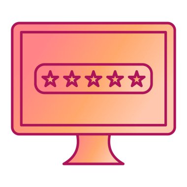 bilgisayar düz vektör simgesi