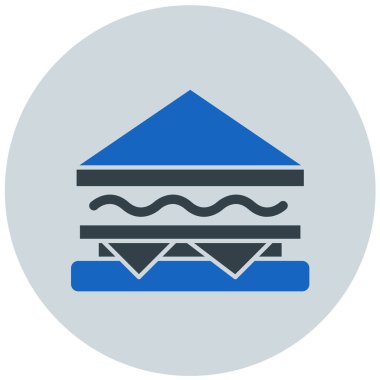 Hamburger. Web simgesi basit tasarım