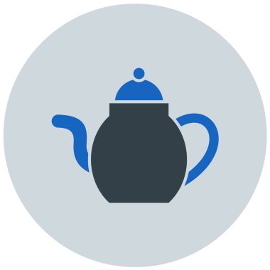 çaydanlık modern ikon vektör çizimi 