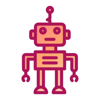 robot ikon vektör illüstrasyonu
