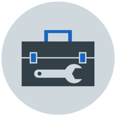 Araç kutusu düz vektör simgesi