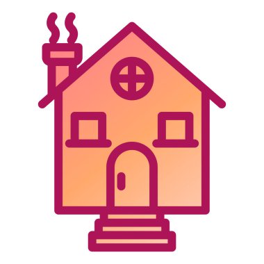 house modern simge vektör illüstrasyonu 