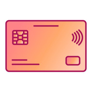 Kredi kartı ikonu vektör illüstrasyonu