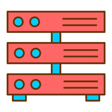 veritabanı. Web simgesi basit illüstrasyon