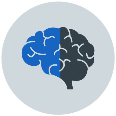 Beyin. Web simgesi basit illüstrasyon