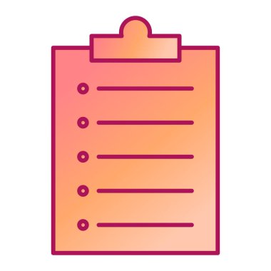 Belge simgesinin listesi, vektör illüstrasyonu