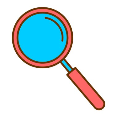 Büyüteç simgesi. vektör illüstrasyonu