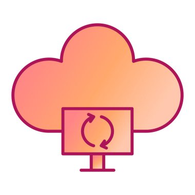 Bulut hesaplama teknolojisi vektör çizimi