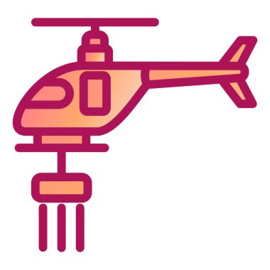 Helikopter. Web simgesi basit illüstrasyon