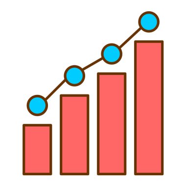 bar çizelgesi simgesi, vektör illüstrasyonu