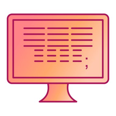 bilgisayar ekranı simgesi. Web için dizüstü bilgisayar vektör simgelerinin özet çizimi