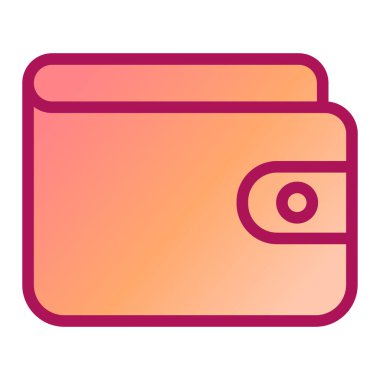 Cüzdan. Web simgesi basit illüstrasyon