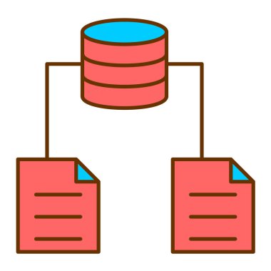 veritabanı. Web simgesi basit illüstrasyon