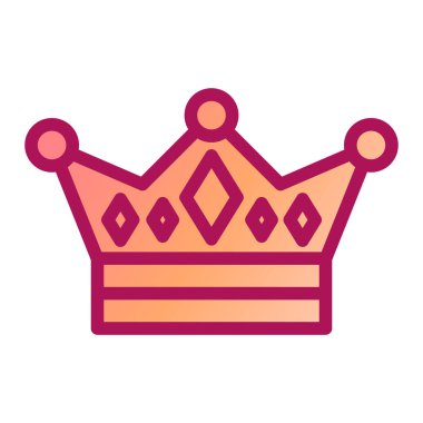 Taç ikonu. vektör illüstrasyonu.