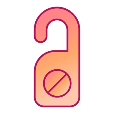 Otel kapısı simge vektör illüstrasyonu