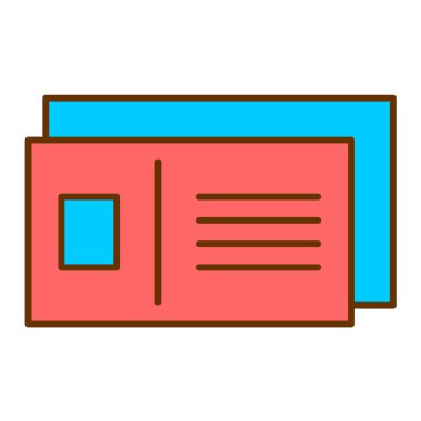 zarflar simgesi, vektör illüstrasyonu basit tasarım