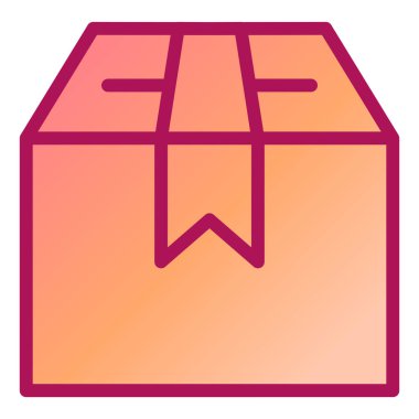 Kutu. Web simgesi basit illüstrasyon