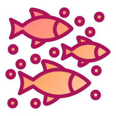 balık simgesi vektör illüstrasyonu