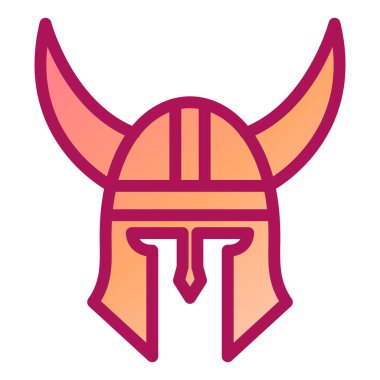 Viking kask kutsal kişilerin resmi, vektör çizim