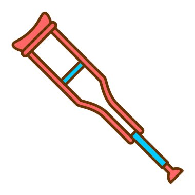 koltuk değnekleri ikon vektör resimleme grafik tasarımı