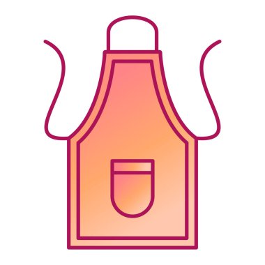 Mutfak önlüğü ikonu. Web için kıyafet vektör simgelerinin özet çizimi