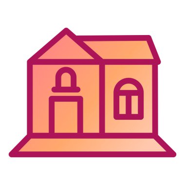 Ev. Web simgesi basit illüstrasyon