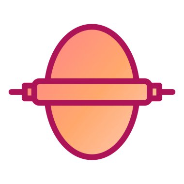 Mor ve pembe soğan ikonunun vektör çizimi