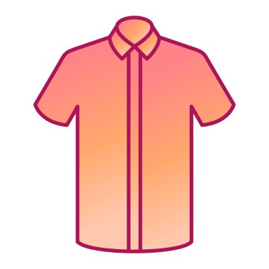 Gömlek ikonu. Erkek vektör illüstrasyonunun çizgi filmi. beyaz arkaplanda izole