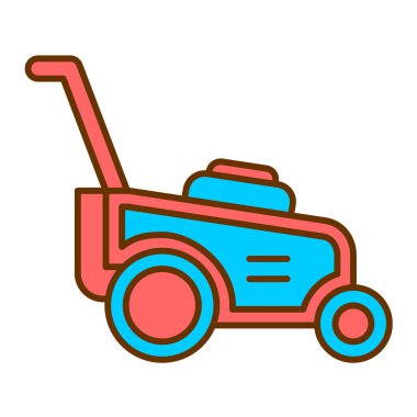 Bir traktör simgesinin vektör illüstrasyonu