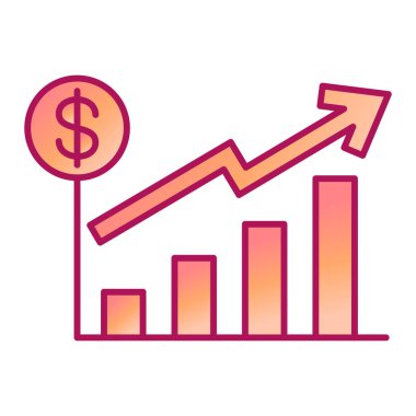 finansal büyüme grafik vektörü çizimi