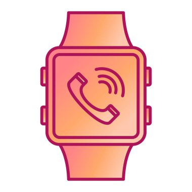 Akıllı saat simgesi. Akıllı telefon vektör illüstrasyonuyla özet geç. beyaz arkaplanda izole