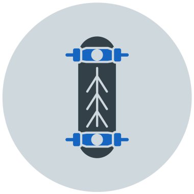 Bir kaykay simgesinin vektör çizimi
