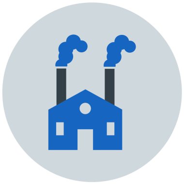 Fabrika. Web simgesi basit illüstrasyon