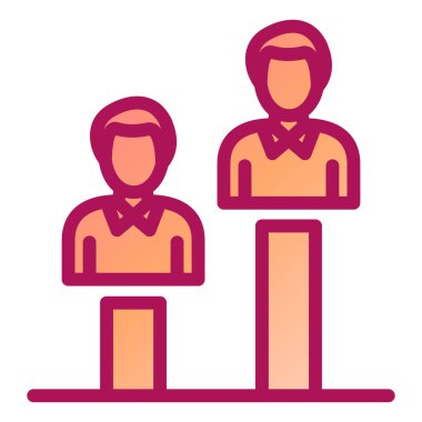 iş insanları simgesi vektör illüstrasyonu