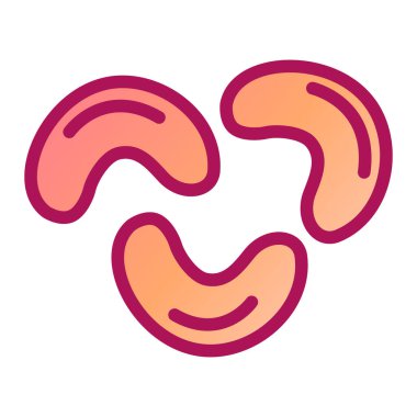 Sosis ikonu vektörü. İnce çizgi işareti. İzole edilmiş kontür sembolü gösterimi