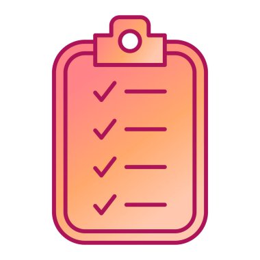 Kontrol listesi. Web simgesi basit illüstrasyon