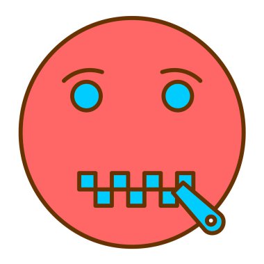 üzgün yüz simgesi ikon vektör illüstrasyonu