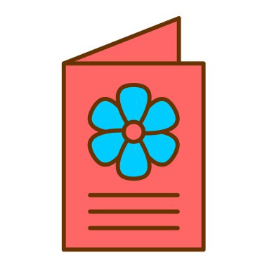 Kartpostal simgesi vektör illüstrasyonu