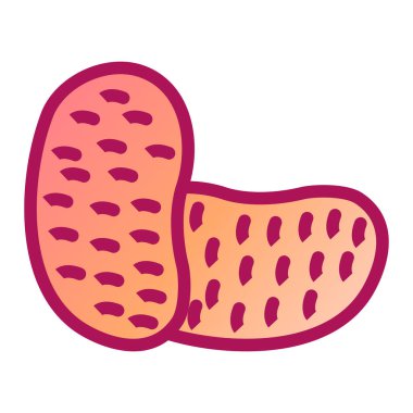 Çilek simgesinin vektör çizimi