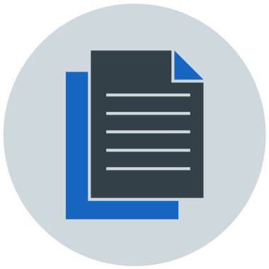 Belge. Web simgesi basit illüstrasyon