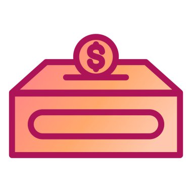 Cüzdan. Web simgesi basit illüstrasyon