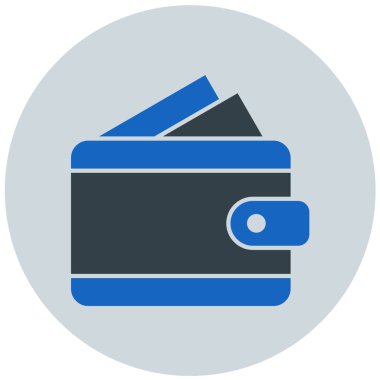 Cüzdan. Web simgesi basit tasarım