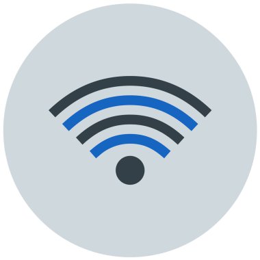 Kablosuz. Web simgesi basit illüstrasyon