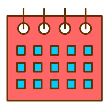 Takvim simgesi vektör illüstrasyonu