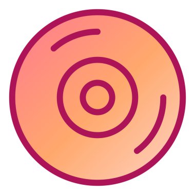 CD mi? Web simgesi basit illüstrasyon