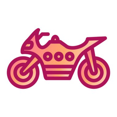 motosiklet simgesi vektör illüstrasyonu