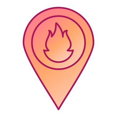 Bir ateş simgesinin vektör illüstrasyonu