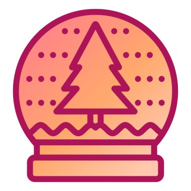 Noel topu ikonu vektör illüstrasyonu