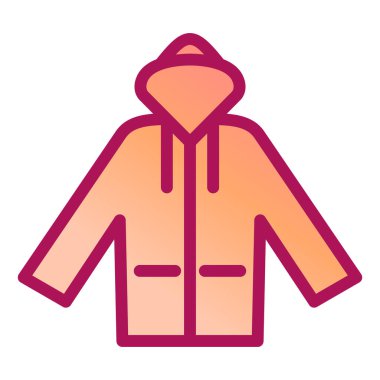 Yağmurluk simgesi, vektör illüstrasyonu