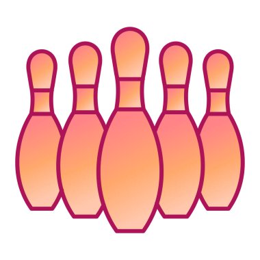 Bowling topu ikonu. Web için bilardo sepeti vektör simgelerinin düz çizimi
